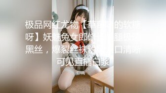 极品网红尤物【草莓味的软糖呀】妖魅兔女郎修长美腿极透黑丝，爆裂丝袜粉嫩入口清晰可见直插白浆